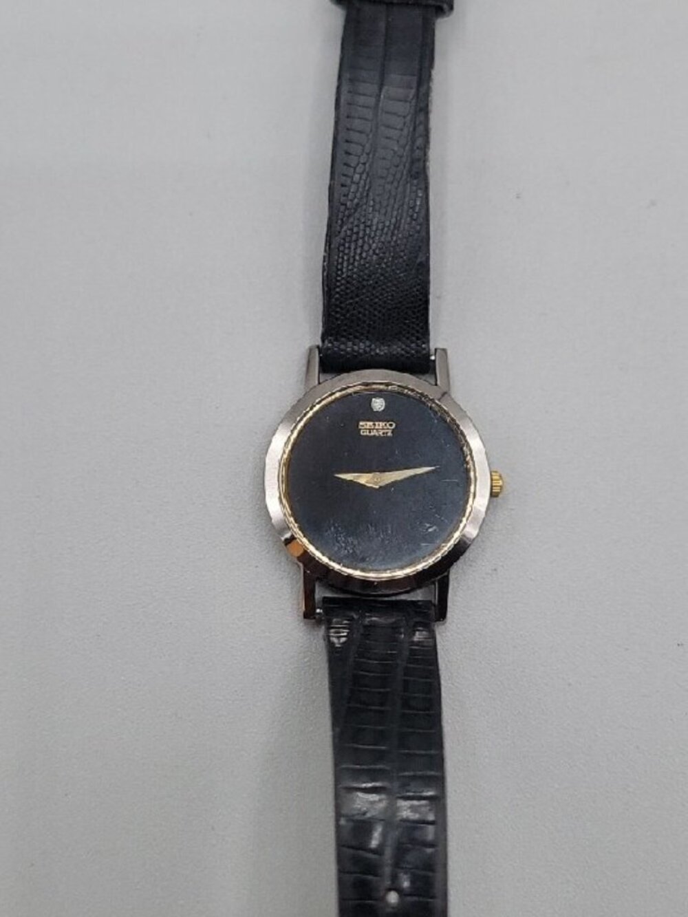Vintage Seiko 1N00-0C99 Ultra Slim Minimalist Watch Diamond Accent 26mm 7" - Picture 13 of 16